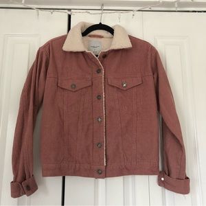 Pink Corduroy Sherpa Jacket from Francesca’s